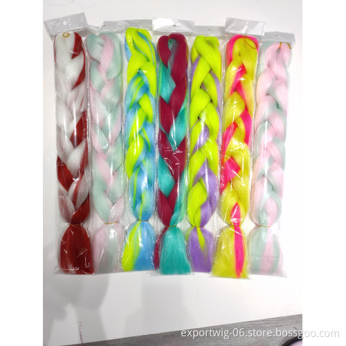 Party For Braiding 24inch 100g glowing synthetic jumbo braids shining hair in the darkness soft braiding hair extensions